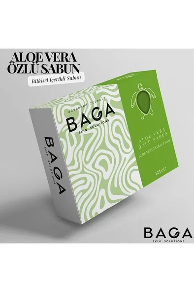 BAGA Zengin Vitamin ve Mineralli Canlandırıcı Nemlendirici Aloe Vera Özlü Sabun 125 gr - 2