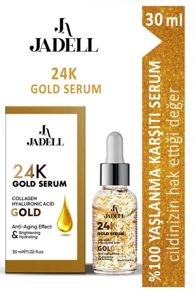 JADELL 24k Altın Göz ve Yüz Çevresi Doğal Vegan Botoks Etkili Yaşlanma Karşıtı Bakım Serumu 30 ml - 2