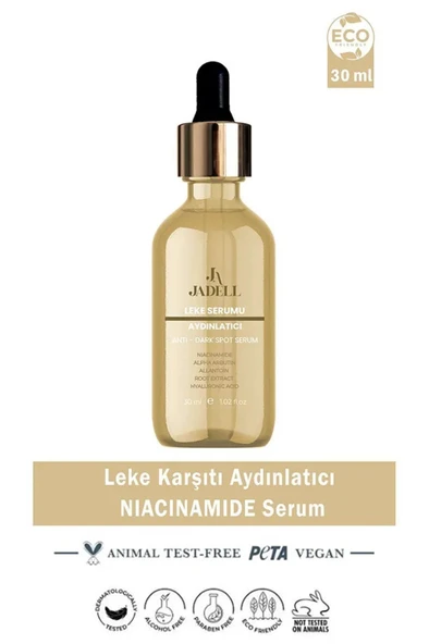 JADELL Niacinamide, hyaluronic Acid Aydınlatıcı Canlandırıcı Gözenek Sıkılaştırıcı Alkol, Paraben İçermeyen Leke Karşıtı Serum 30 ml - 2