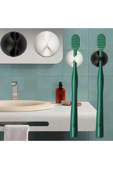 10 Adet Yapışkanlı Kablo Düzenleyici Kablo Tutucu Klips Kablo Sabitleme Siyah Beyaz Renk - Resim 9