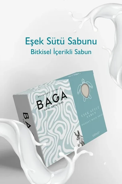 BAGA Zengin Vitamin ve Mineralli Canlandırıcı Nemlendirici Eşek Sütlü Sabun 125 gr