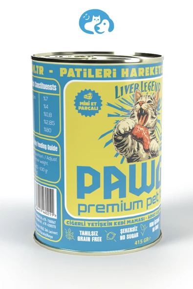 Pawgo Liver Legend | Ciğerli | 400g X 24 | Parça Etli | Kedi Yaş Mama | - 3