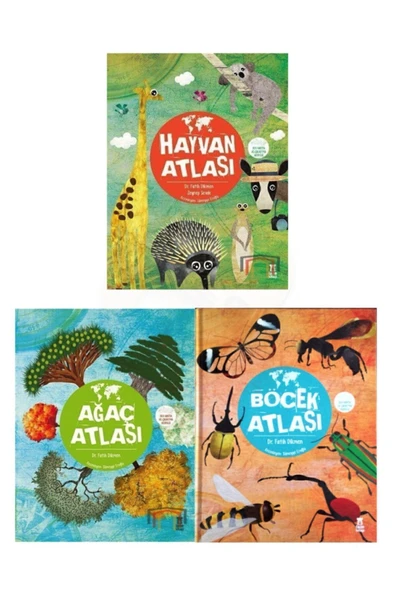 Böcek Atlası - Hayvan Atlası - Ağaç Atlası Taze Kitap 3'lü Atlas Set ürün görseli