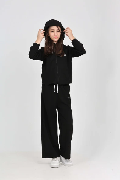 Toontoy Kız Çocuk Minimalizm Baskılı Eşofman Takım - 10