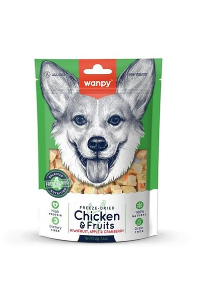 Dondurularak Kurutulmuş Tavuk Meyve Köpek Ödül Maması 40 gr ürün görseli