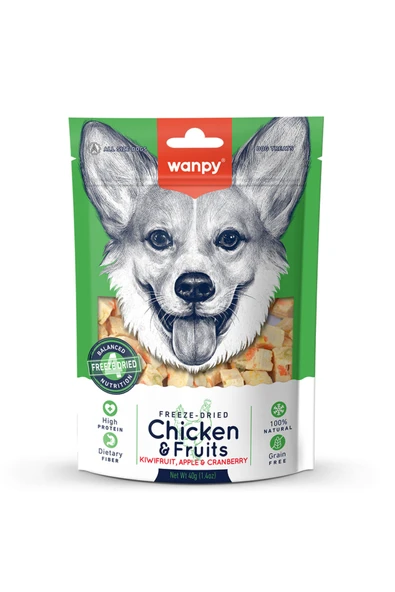 Dondurularak Kurutulmuş Tavuk Meyve Köpek Ödül Maması 40 gr ürün görseli 1