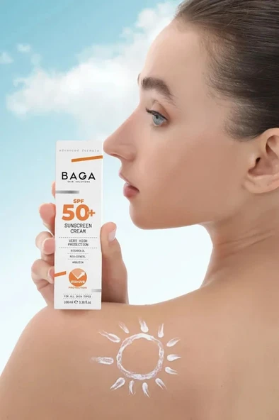 BAGA Güneş Koruyucu Krem Spf 50+ Doğal Vegan UVA ve UVB Işınlarına Karşı Koruma Güneş Kremi - 2