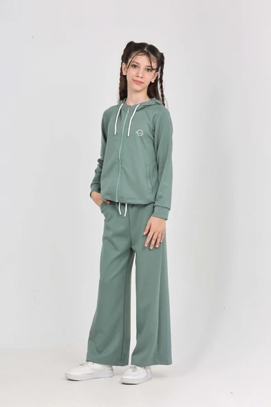 Toontoy Kız Çocuk Minimalizm Baskılı Eşofman Takım - 11