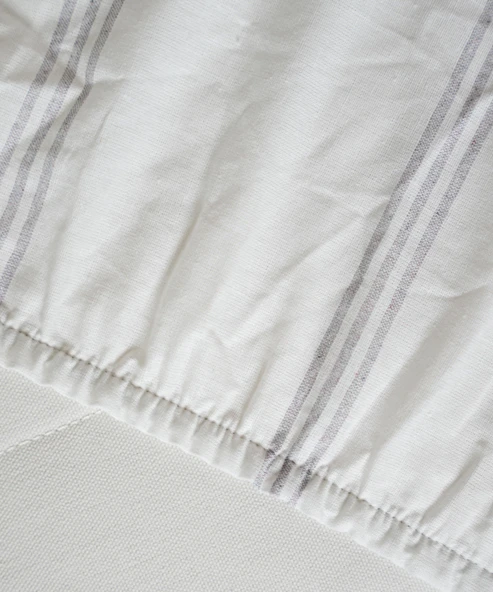 Cotton Collection Tek Kişilik Çizgili Çarşaf Seti Seroya - Resim 4