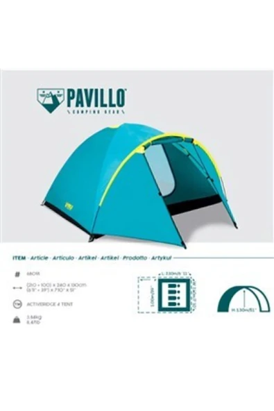 Pavillo Activeridge 4 Kişilik Çadır - Resim 4