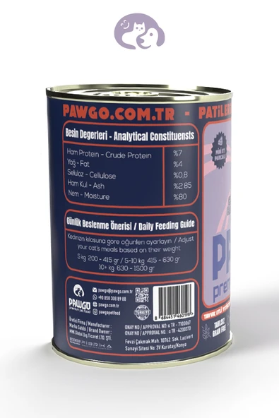 Pawgo Chicken Harmony | Tavuklu | 400g X 24 | Parça Etli | Kedi Yaş Mama - 7