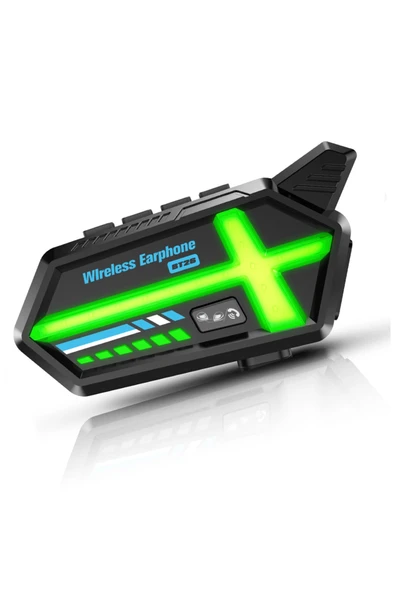 BT26 Motosiklet Kask Kulaklık Bluetooth RGB Işıklı 2 Eşleşme Özellikli 1000 Mah Intercom - 1