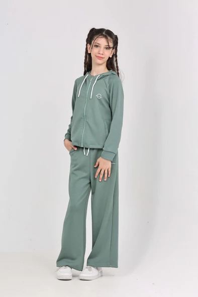 Toontoy Kız Çocuk Minimalizm Baskılı Eşofman Takım