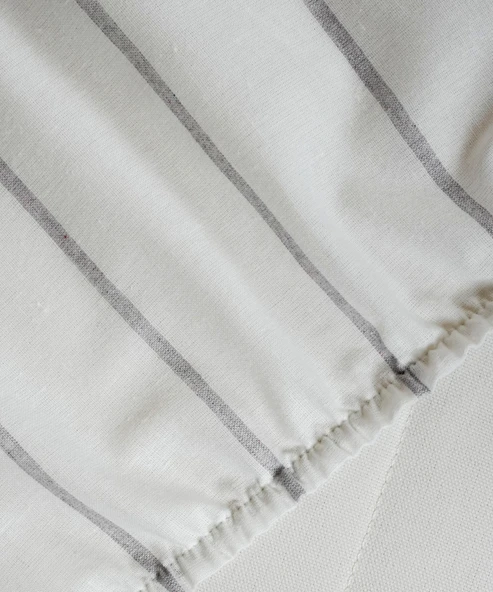 Cotton Collection Çift Kişilik Çizgili Çarşaf Seti Rayuna - Resim 3