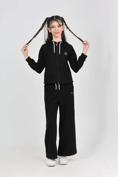 Toontoy Kız Çocuk Minimalizm Baskılı Eşofman Takım - 9