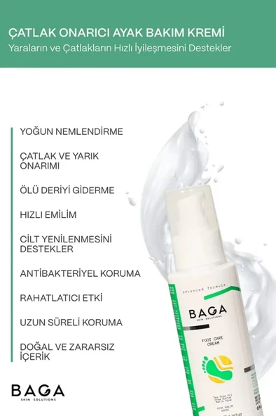 BAGA Yara ve Çatlak Onarıcı Topuk Ayak Bakım Kremi 100 ML - 2