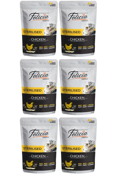 Jöle İçinde Tavuklu Taurinli Tahılsız Kısırlaştırılmış Kedi Konservesi 85gr - 6 Adet ürün görseli