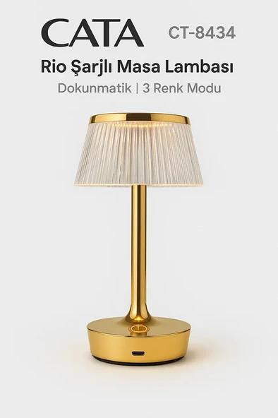 Rio Şarjlı Dimmerli Dokunmatik Masa Lambası - 3