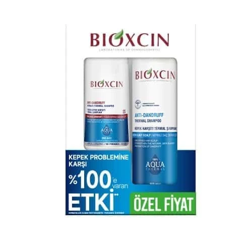 Bioxcin Aqua Kepek Karşıtı Termal Şampuan 300 ml + Yoğun Kepek Karşıtı Termal Şampuan 200 ml ürün görseli 1