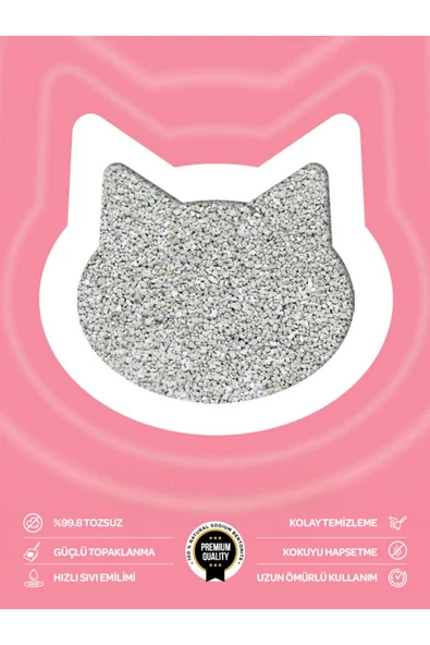 Toi Moi Tozsuz, Topaklanan, Emiciliği Yüksek Bebek Pudralı Bentonit Kedi Kumu 10lt (10kg) - Resim 2