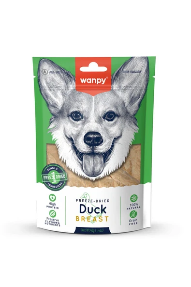 Köpek Dondurularak Kurutulmuş Ördek Göğüs 40gR ürün görseli 1