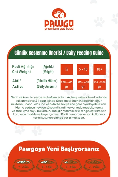 Pawgo Ocean Prime | Balıklı |400g X 24 | Parça Etli | Kedi Yaş Mama - 6