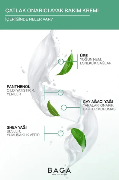 BAGA Yara ve Çatlak Onarıcı Topuk Ayak Bakım Kremi 100 ML - 3