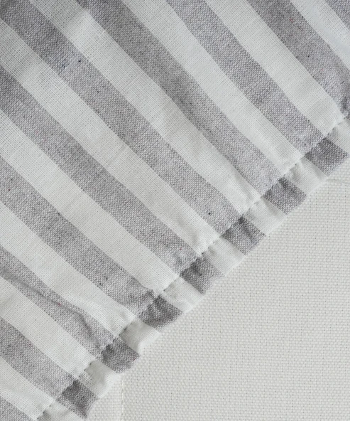 Cotton Collection Tek Kişilik Çizgili Çarşaf Seti Reveboheme - Resim 4