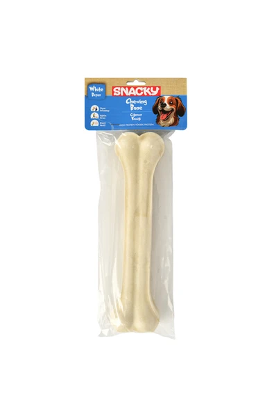 PATİLİ MARKET SNACKY Beyaz Köpek Çiğneme Kemiği 25cm 245g ürün görseli 1