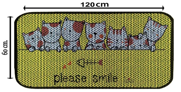 Aktunç Elekli Tuvalet Desenli Önü Kedi Kumu Paspası 60X120 cm DESEN 5 - 2