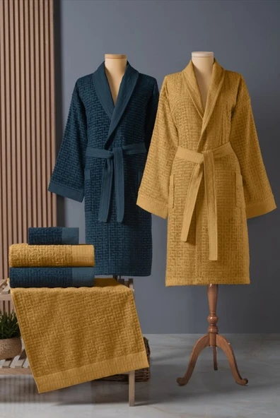 Altınbaşak Bambu Bornoz Seti Lisse Moonlit Amber ürün görseli