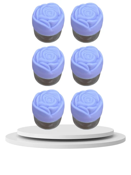 6 Adet 25 cc Gül Kapaklı Pomad Kutusu  Krem, Merhem ve Kozmetik Ürünler İçin Boş Plastik Ambalaj