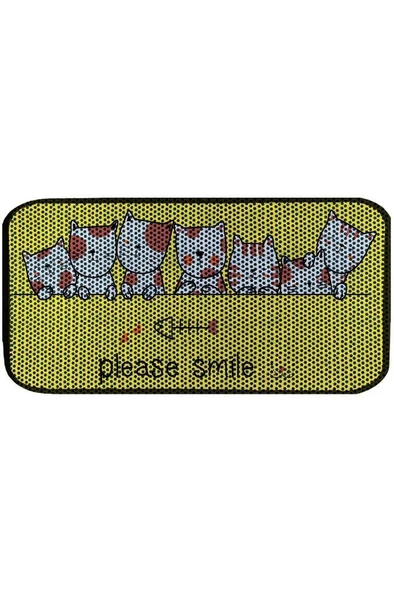 Aktunç Elekli Tuvalet Desenli Önü Kedi Kumu Paspası 60X120 cm DESEN 5