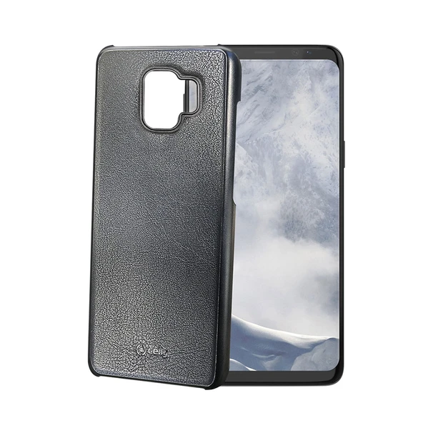 Celly Ghost Samsung Galaxy S9 Deri Görünümlü Kılıf Siyah ürün görseli 1