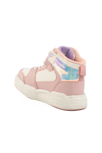 Cool Pudra Cırtlı Kız Çocuk Hi Sneaker - 4