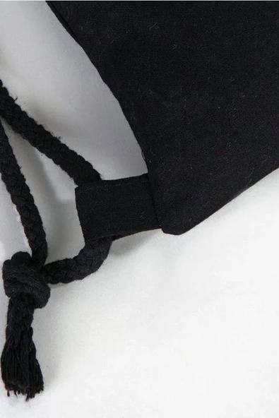 Hapshoe Look Siyah 35x40 cm Unisex Ham Bez Büzgülü Ayakkabı Terlik Çantası - 6