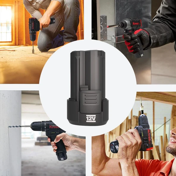 Kress KPB1202 12Volt 2.0Ah Li-ion Profesyonel Yedek Akü - Resim 4
