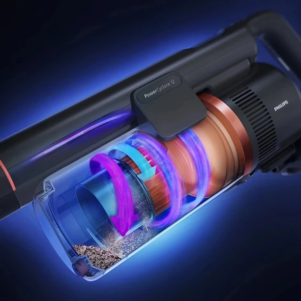 Philips XC8054/01 Aqua Plus 8000 Serisi 25,2V LED, 5 Filtreli Islak-Kuru Dikey Şarjlı Süpürge - Resim 5