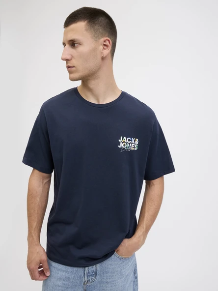 JACK JONES Erkek Renkli Yazı Baskılı Tişört 12278523 - Resim 7