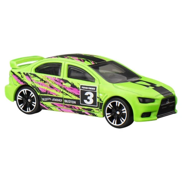 Hot Wheels Neon Yarışçılar  - 2008 LANCER EVOLUTION JCB02 - 6