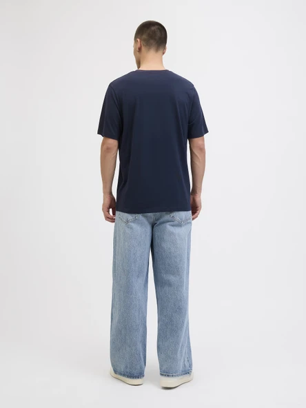 JACK JONES Erkek Renkli Yazı Baskılı Tişört 12278523 - Resim 3