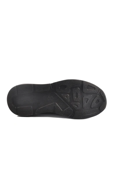 Aspor Siyah Bağcıklı Kadın Sneaker - Resim 5