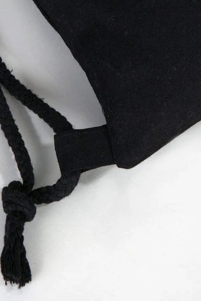 Heep Siyah 35x40 cm Unisex Ham Bez Büzgülü Sırt Ayakkabı Çantası - Resim 6