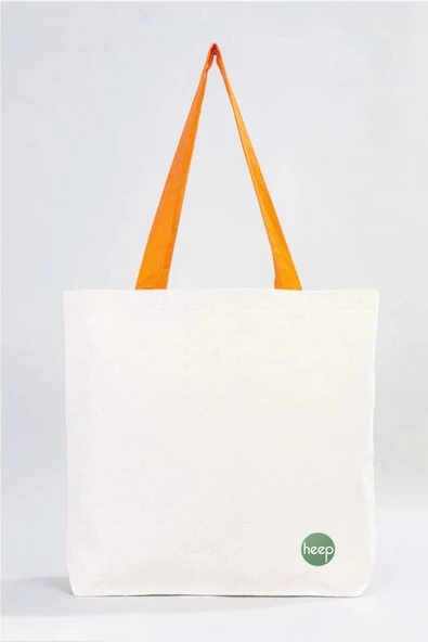 Heep Turuncu Saplı Büyük Bez Tote Çanta - 2