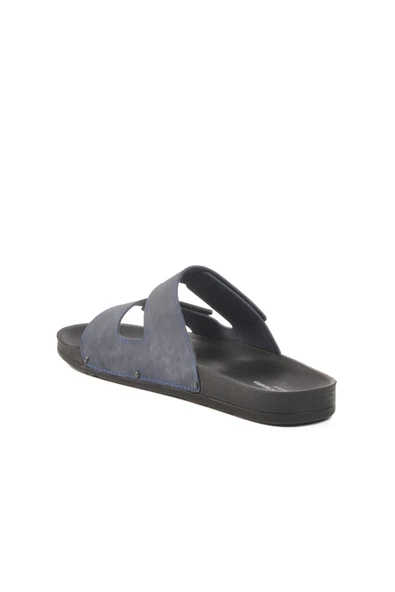 Pierre Cardin Lacivert Cırtlı Büyük Numara Erkek Düz Terlik - 4