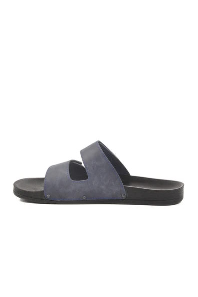 Pierre Cardin Lacivert Cırtlı Büyük Numara Erkek Düz Terlik - 2