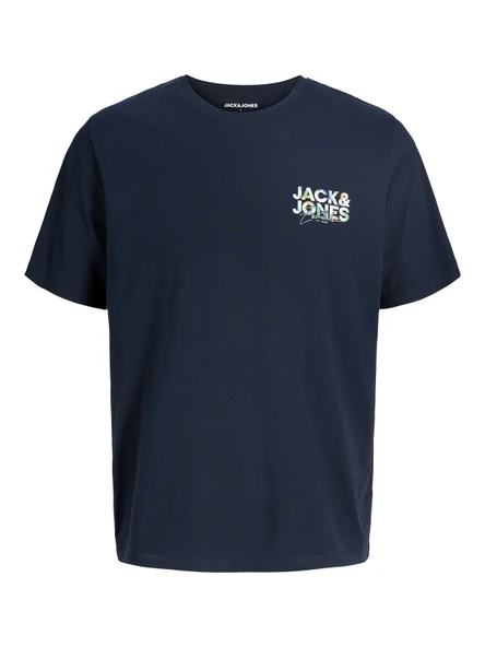 JACK JONES Erkek Renkli Yazı Baskılı Tişört 12278523 ürün görseli 1