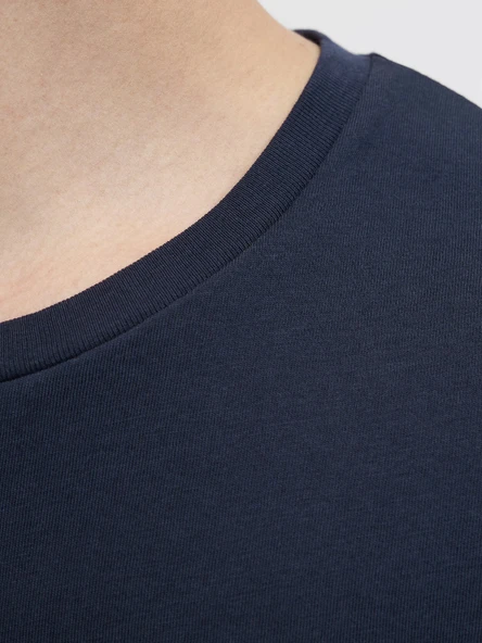 JACK JONES Erkek Renkli Yazı Baskılı Tişört 12278523 - Resim 5