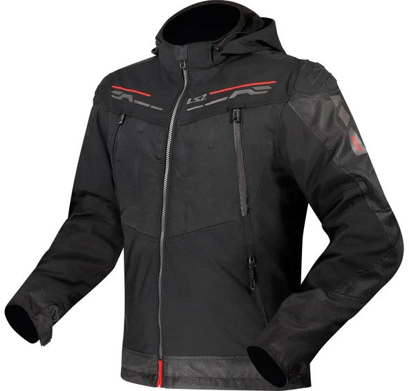 LS2 ZIRCONIUM EVO MONT SİYAH-KIRMIZI ürün görseli 1