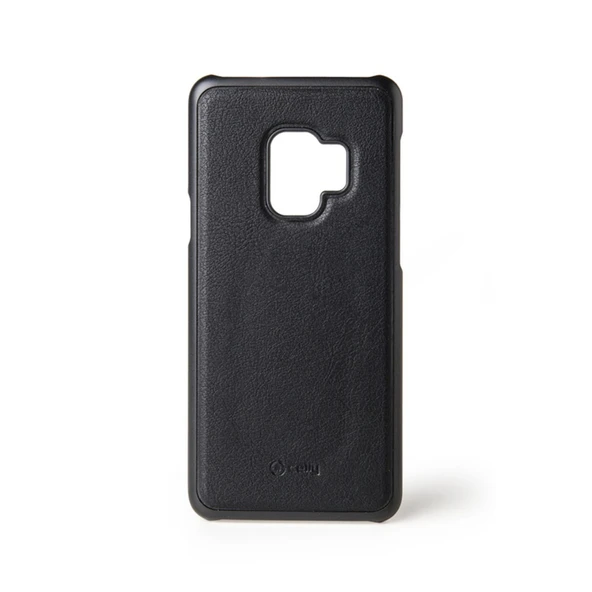 Celly Ghost Samsung Galaxy S9 Deri Görünümlü Kılıf Siyah - Resim 2